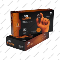 Перчатки одноразовые нитриловые JSN NATRIX (размер XL, 50шт., оранжевые)